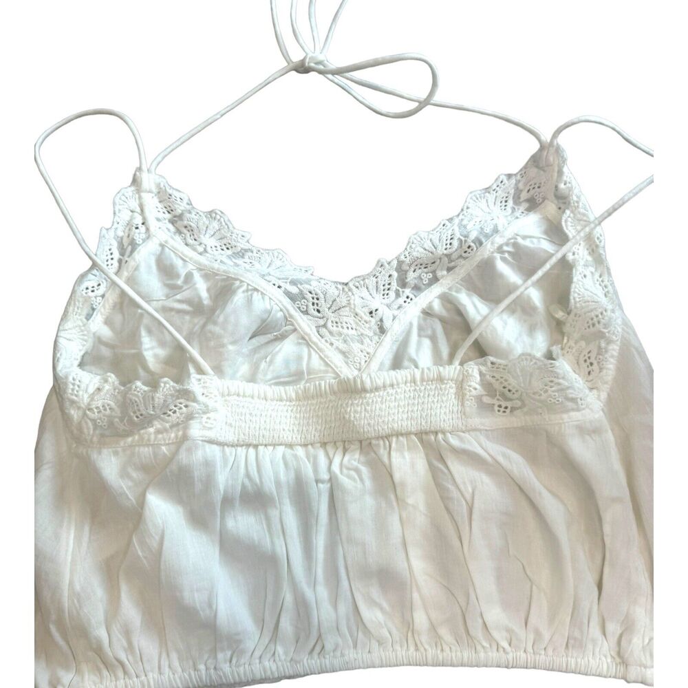 Free People White Lace Cami Crop Top - Picture 10 of 12